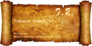 Tukacs Román névjegykártya
